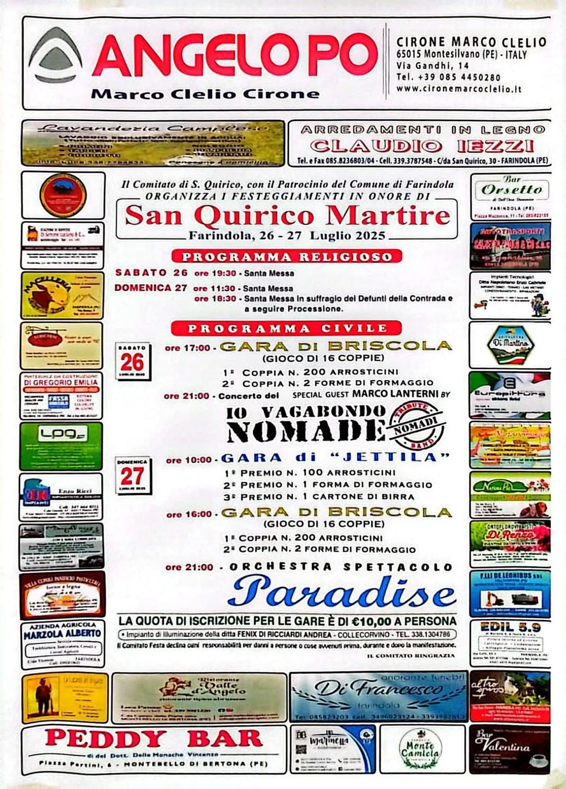 Festa di san Quirico Martire a Farindola