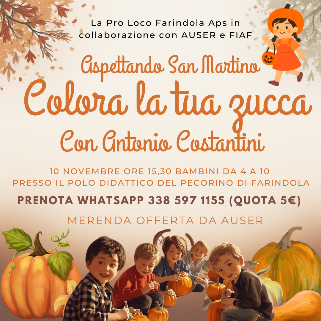 Farindola - 10 Novembre: Colora la tua zucca